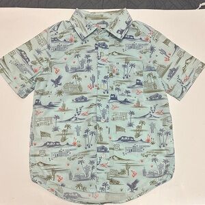 The Children's Place Tropical Print Polo - Light Blue